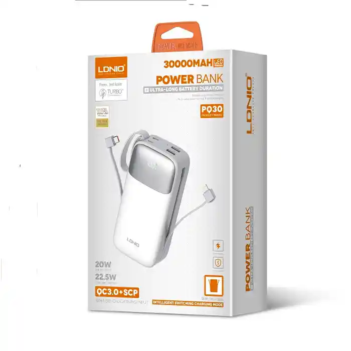 LDNIO PQ30 Power Bank 30000mAh USB-C Fast Charging